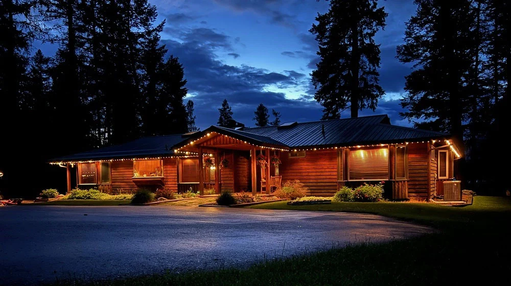 Home with permanent accent lighting