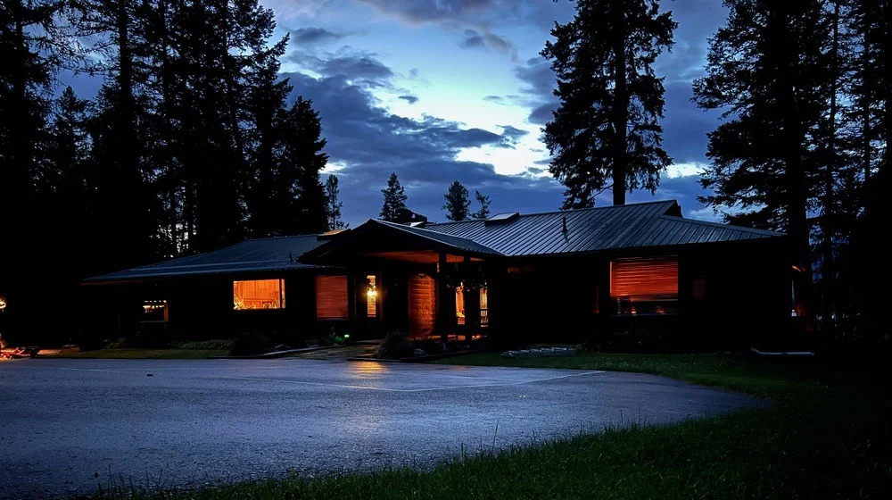 Home before permanent lighting installation